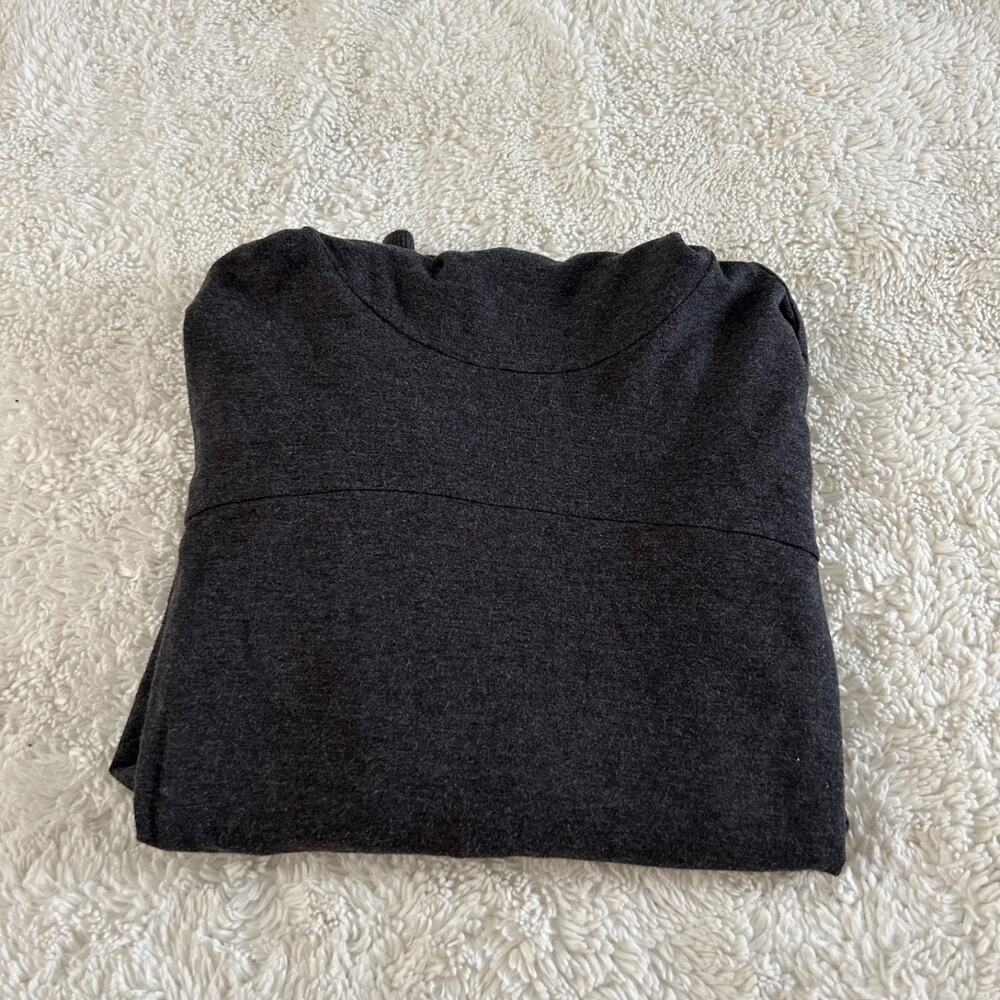 Alo Womens Turtleneck Sweatshirt Grey Sz S Yoga Athleisure Luxe Preppy Workout